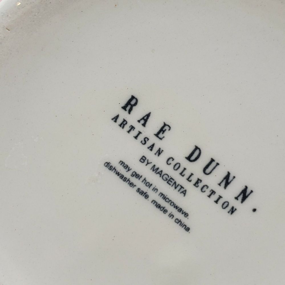 Rae Dunn by Magenta POUR Teapot Polka Dot Pink Typewriter‎ Font - Picture 10 of 10